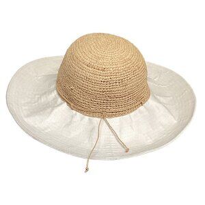 Callanan Resort "European Designed American Style" Hat Straw/Canvas White 174M